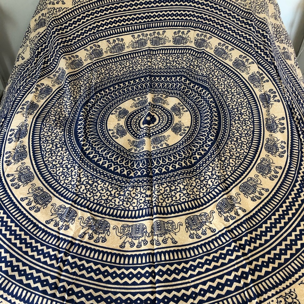 Blue Elephant Tapestry